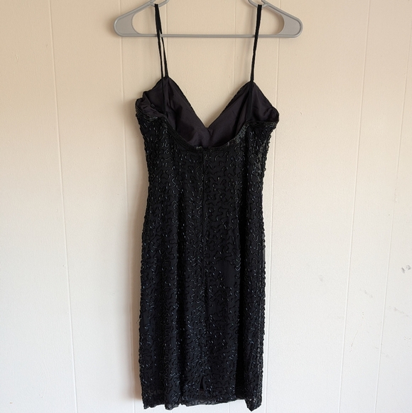 Stephen Yearick Silk Hand Beaded Sheath Mini Dress - Picture 3 of 11